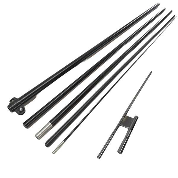 Asta de bandera 5.5m + base estaca