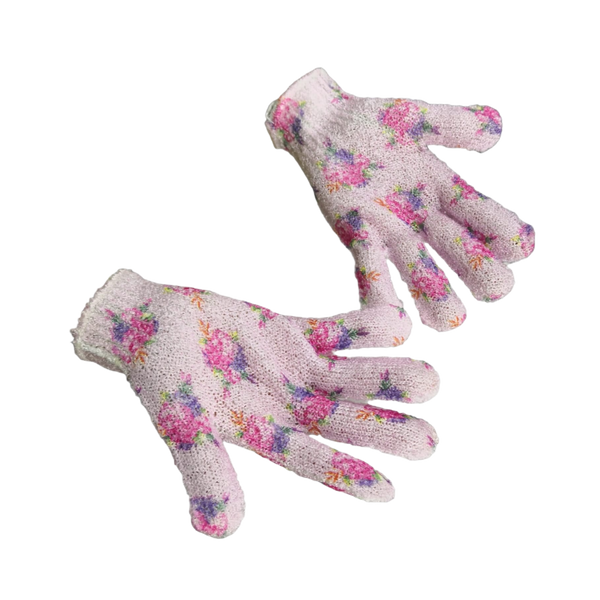 10 Par guantes de baño exfoliantes Avon Flores