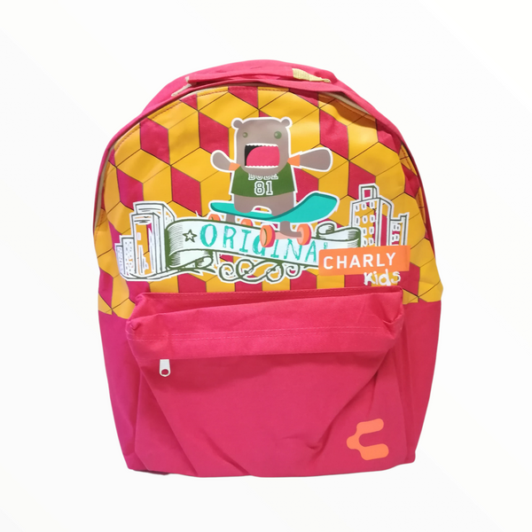 Mochila Roja infantil Charly kids Escolar 44x37x13 cm