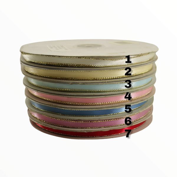 Rollo Liston 1/4" 50Yd color a elegir satin nylon popotillo