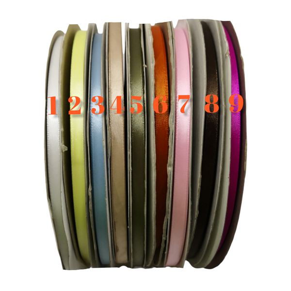 Rollo Liston 1/4"100Yd color a elegir satin nylon popotillo