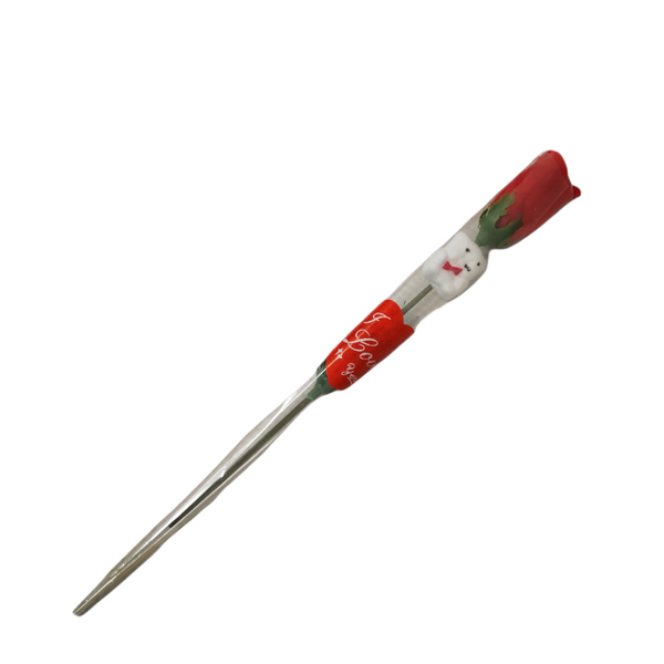 Rosas San Valentin Con Osito Decorativo Paquete 10 Pzas