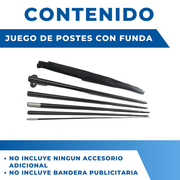 Asta de bandera 5.5m + base estaca