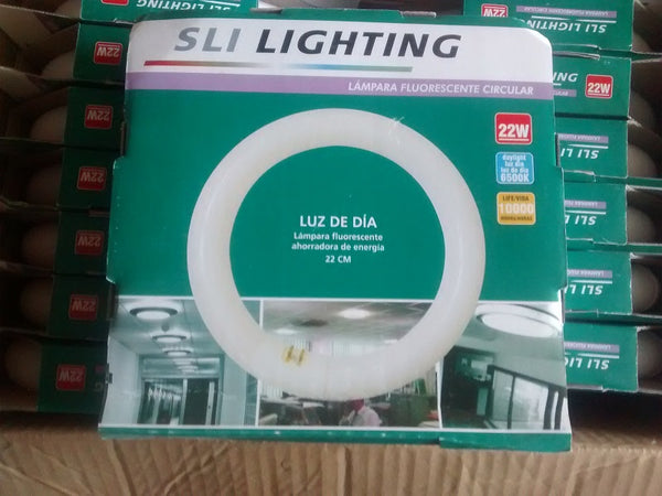 Paquete De 2 Focos Ahorrador Circular 22w Sli Lighting