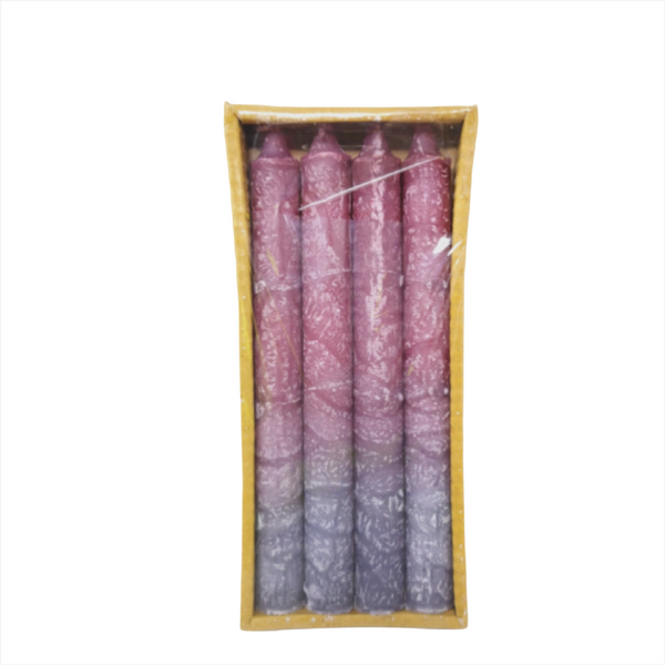 Kit 4 Velas De Cera Largas 2 Colores