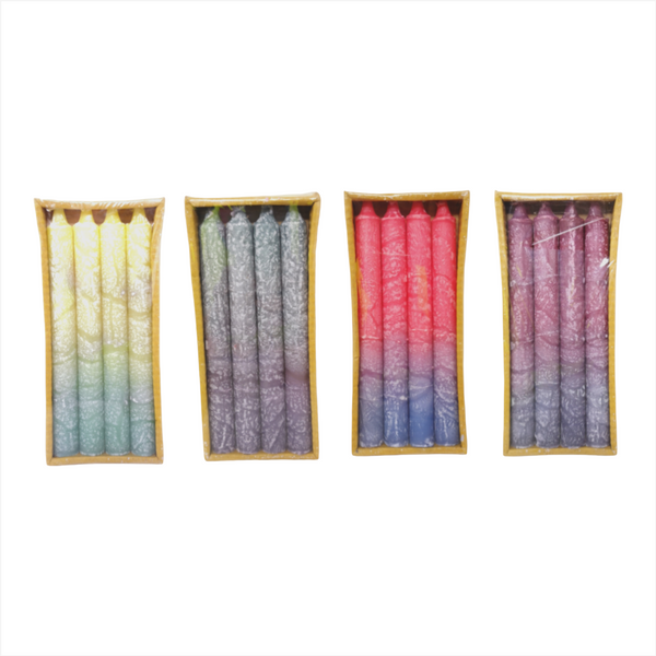 Kit 4 Velas De Cera Largas 2 Colores