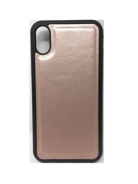Funda Dura Generica para iPhone X Celular Piel Saffiano Colores
