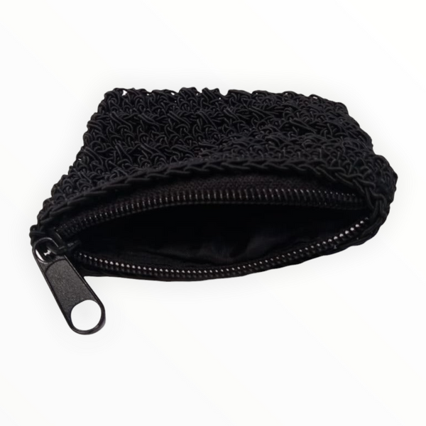 Monedero con cierre artesanal tejido tela 10x8 cms 10pza