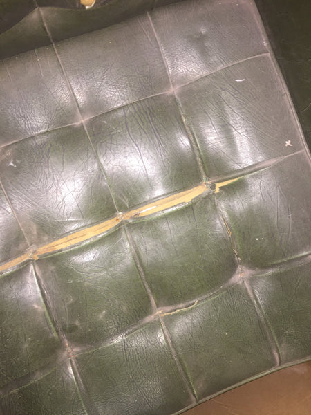 SILLA OFICINA GIRATORIA VERDE VINIPIEL VINTAGE 107 X 65 USADA